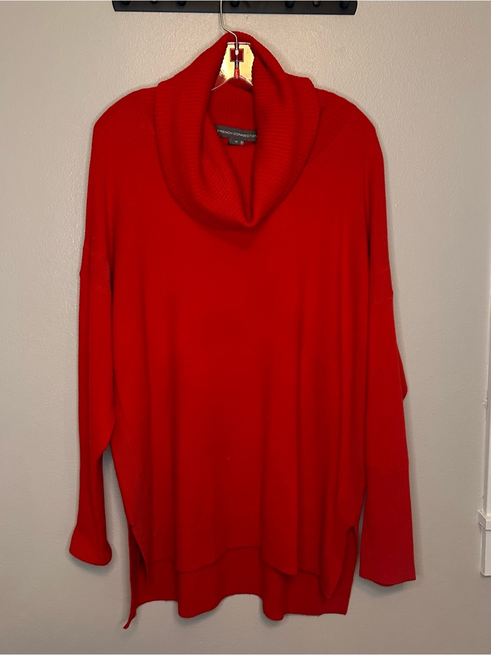 French Connection Red Cowl Neck Sweater